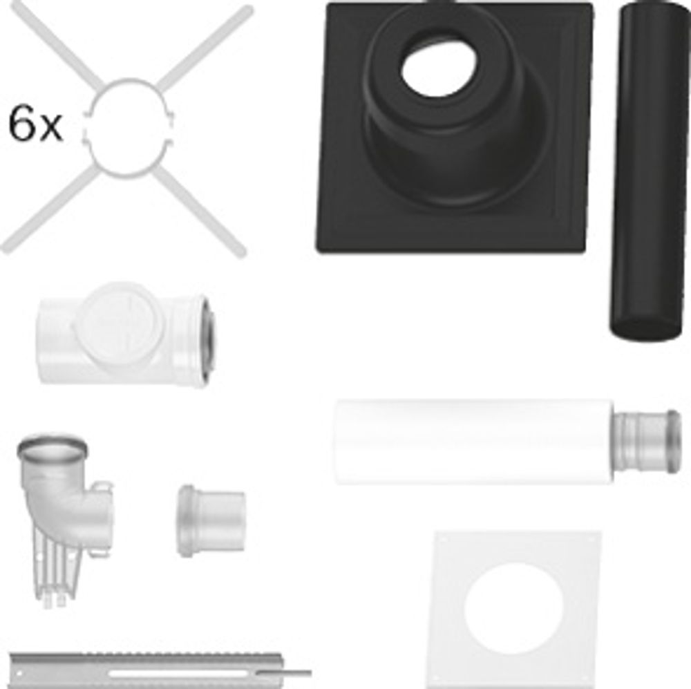 Bosch Abgaszubehör FC-Set80-C93x (hinten Grundbausatz C93x, d:80/125mm, 7738112740