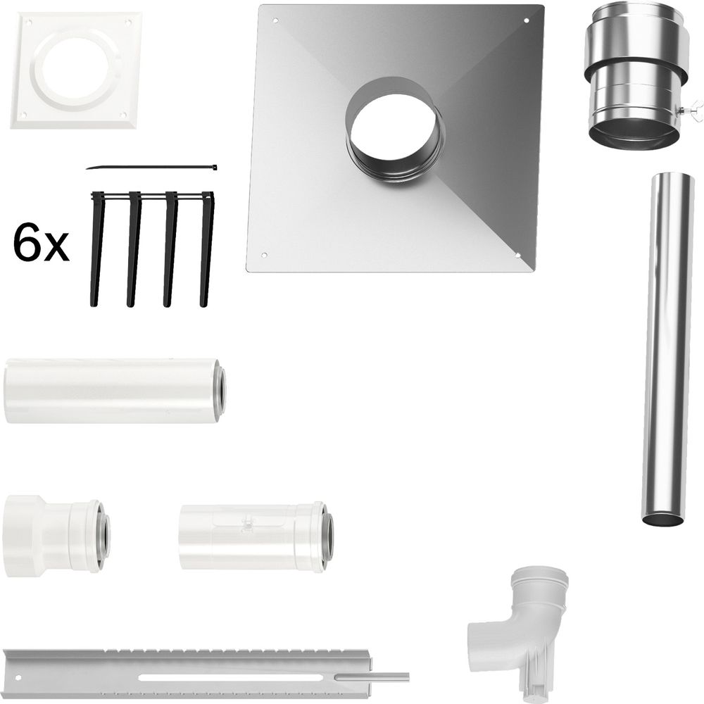 Bosch Abgaszubehör FC-Set60-C93x Grundbausatz C93x, d:60/100mm, Edelstahl, 7738112780