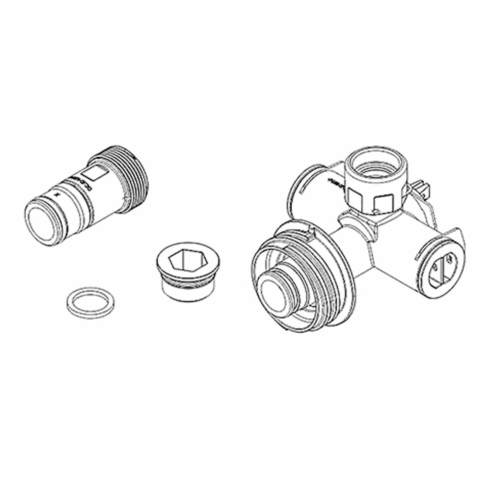 DAIKIN Anschlusswinkel Wärmespeicher, AW BAS Gewindeanschluss 1 IG, 165210
