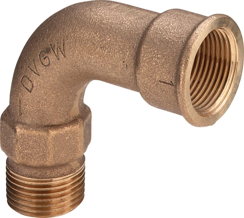 Viega Bogen 90 Grad, R 1, Rp 1 Rotguss oder Siliziumbronze Modell 3001, 294571