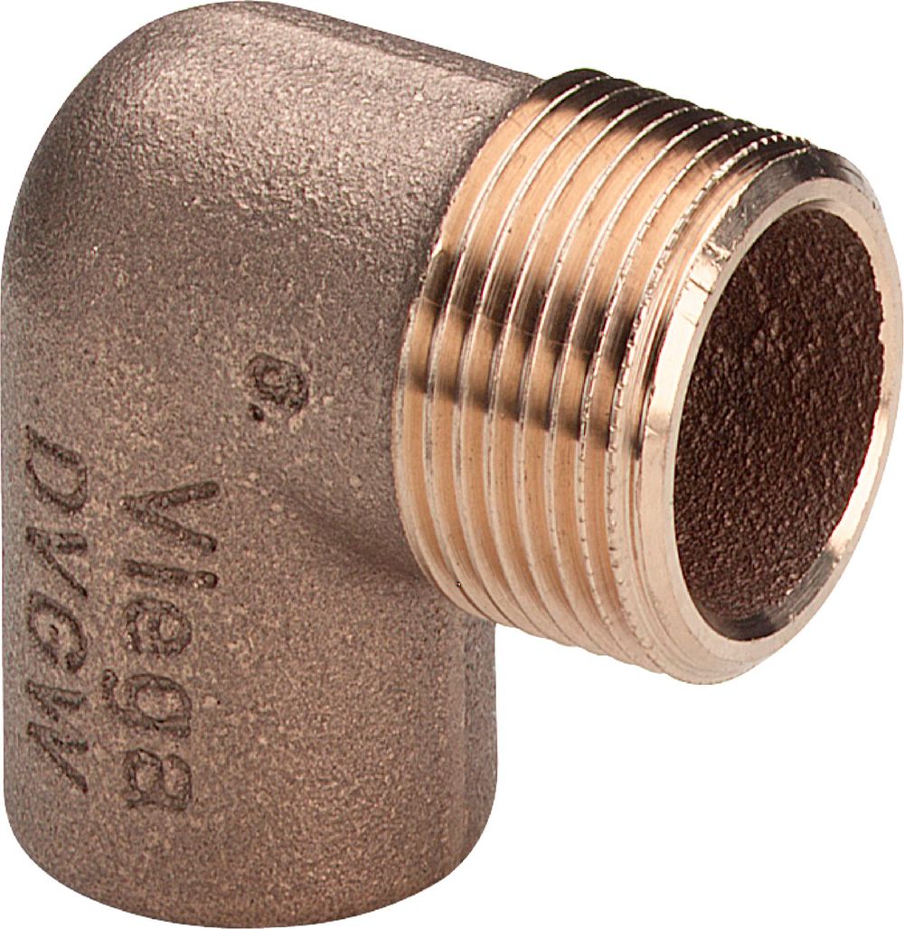 Viega Übergangswinkel 90 Grad, d 22mm, R 1 Rotguss Modell 94092G, 144067