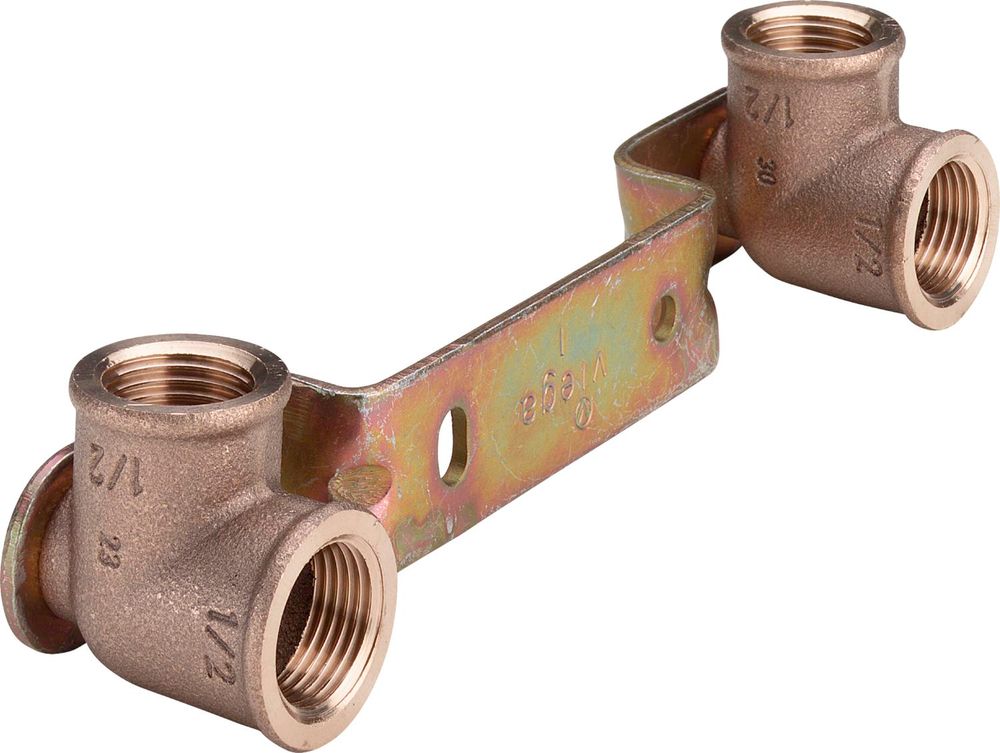 Viega Gemini-Montageeinheit, Rp1 1/2, Rp2 1/2, Stichmaß 150 Rotguss, Stahl verzinkt Modell 94478.0, 118754