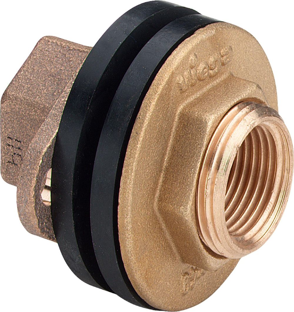 Viega Wanddurchführung, Rp1 1/2, L 30, Rp2 1/2 Rotguss Modell 3427, 333942