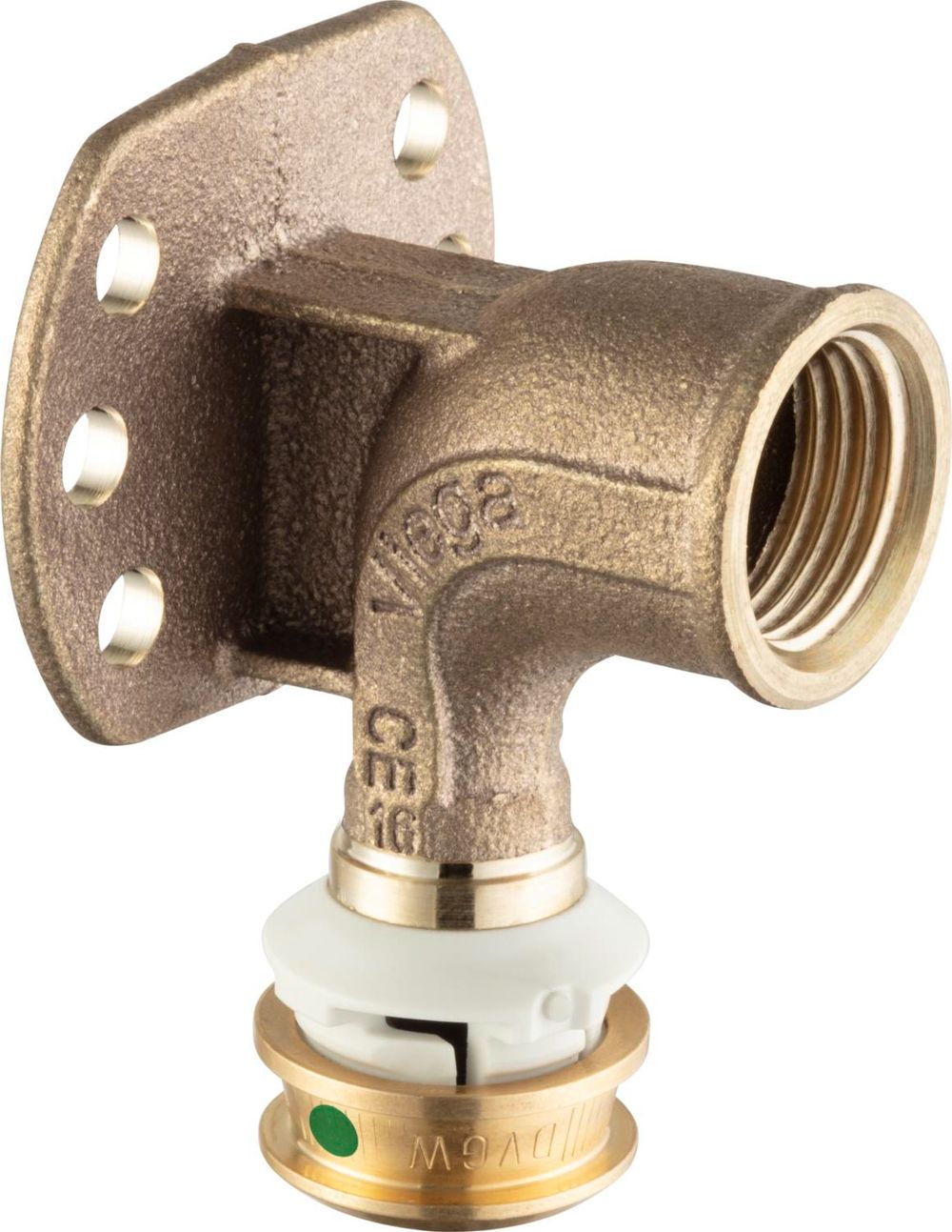 Viega Raxofix DN10-Wandscheibe, DN 10, Rp 1/2 Siliziumbronze Modell 5325.51, 781491