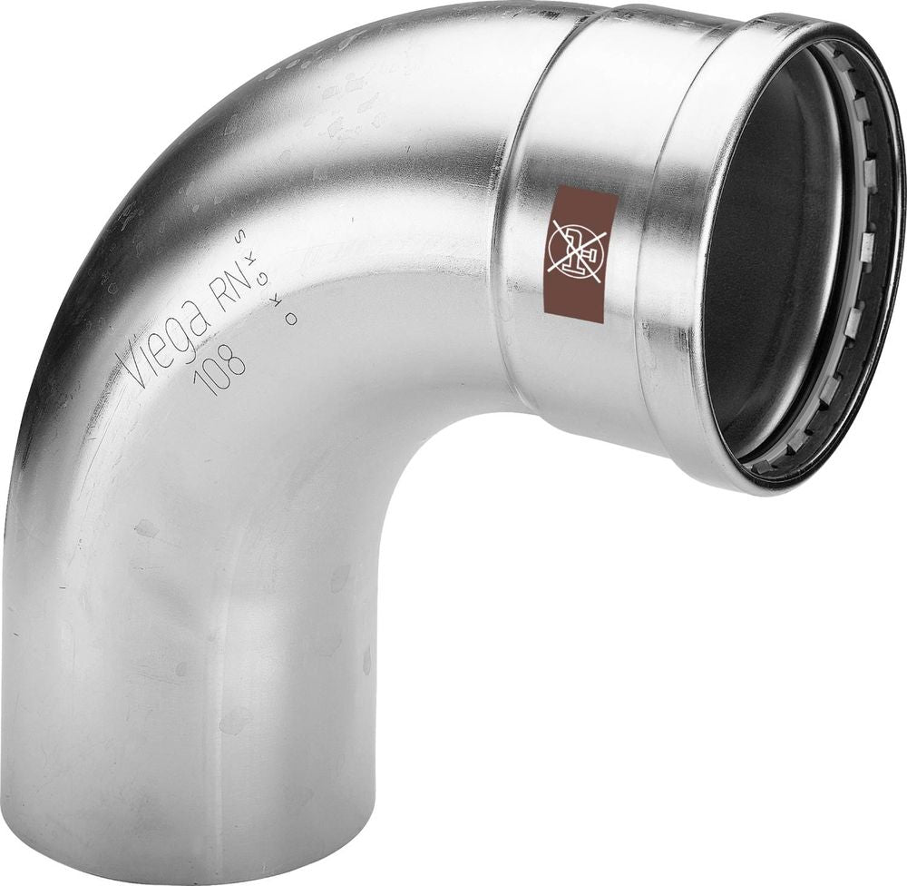 Viega Temponox XL-Bogen 90 Grad, d 76,1mm Stahl nichtrostend Modell 1716.1XL, 809805