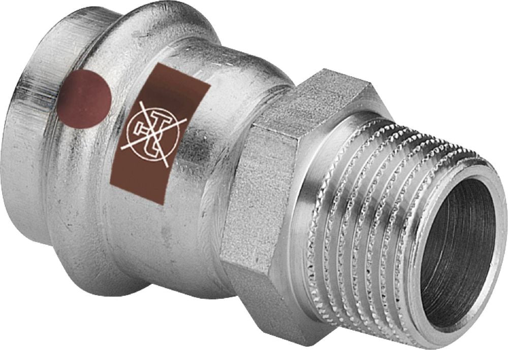 Viega Temponox-Übergangsstück, d 42mm, R 11/4 Stahl nichtrostend Modell 1711, 811631