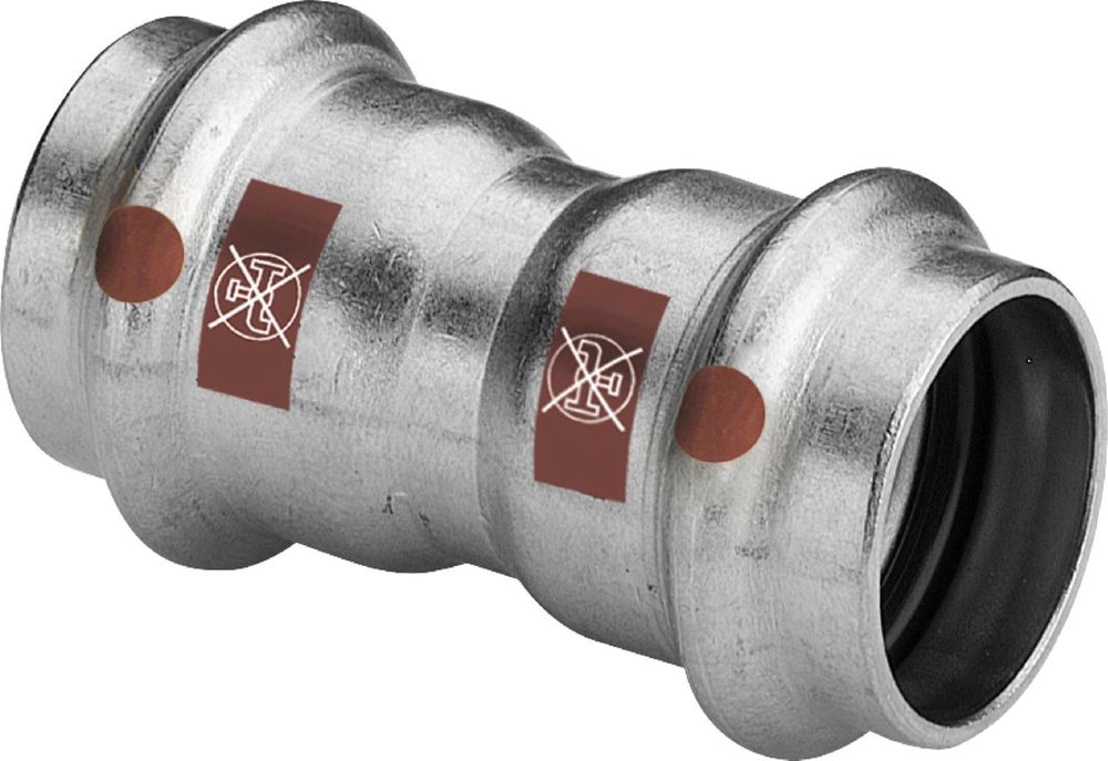 Viega Temponox-Muffe, d 54mm Stahl nichtrostend Modell 1715, 809034