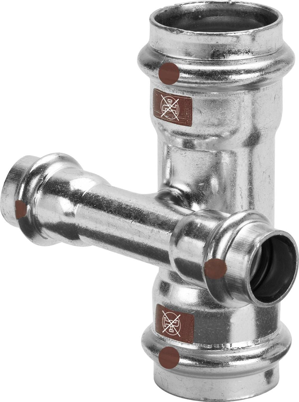 Viega Temponox-Kreuzstück, d1 22, d2 15 Stahl nichtrostend Modell 1748, 812560