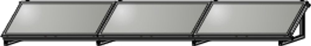 Wolf AluFlex-U Aufstellgerüst Querformat für 3 Kollektoren F3-Q, 2484087