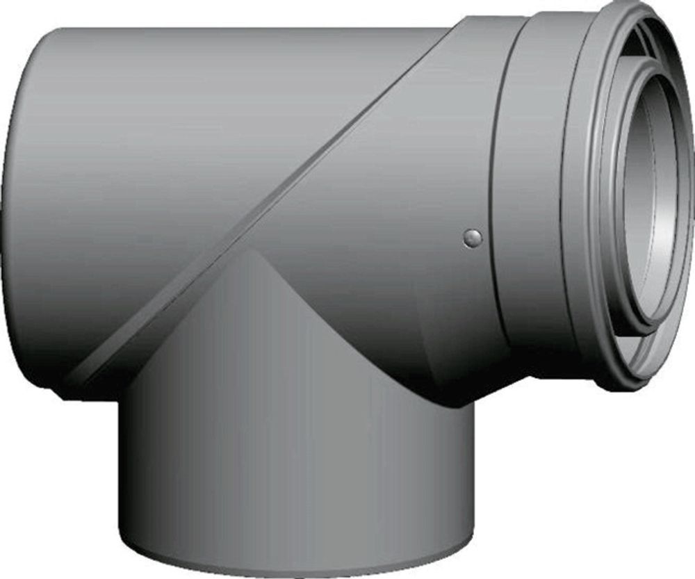 Wolf Revisions-T-Stück DN110/160 konz. 87 Grad, 250 mm, weiß, aus PP, 2651543