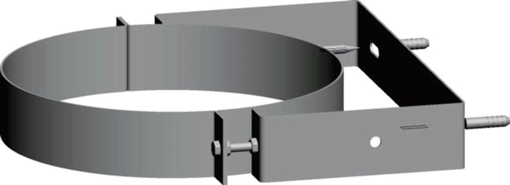 Wolf Wandhalterung DN125 verstellbar aus Edelstahl, 2651662