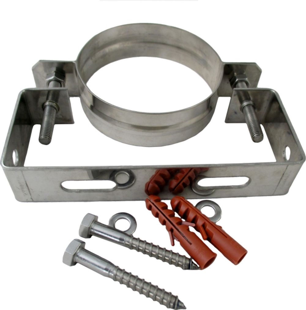 Wolf Wandhalterung DN100 verstellbar aus Edelstahl, 2651918