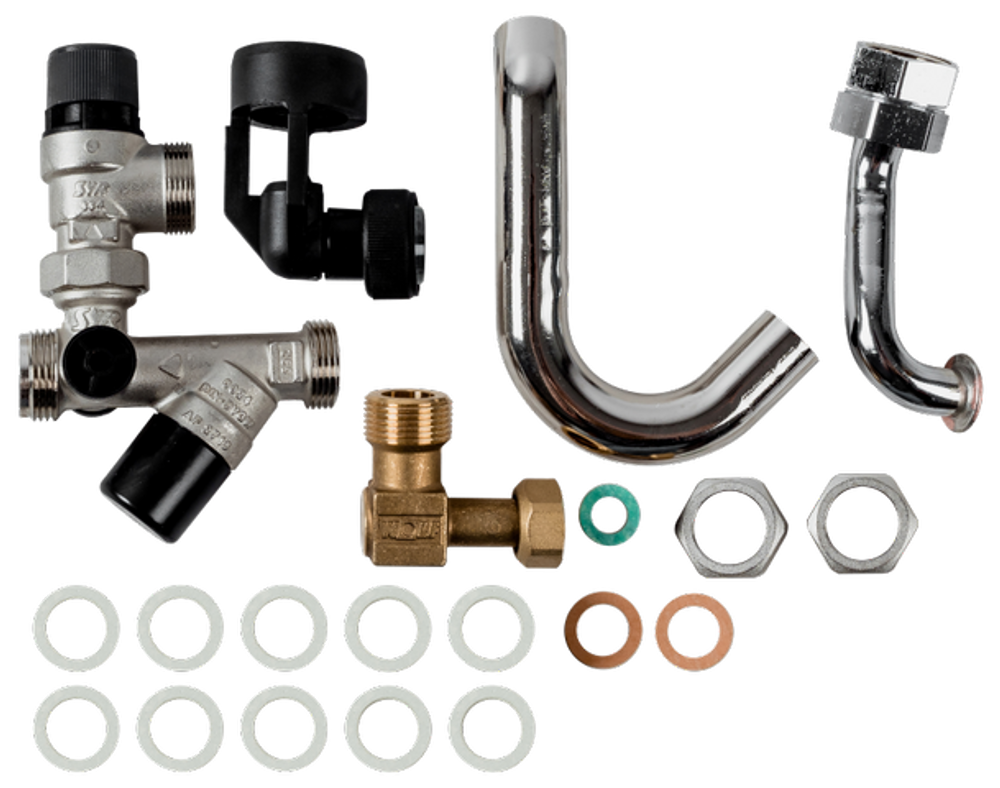 Wolf Anschluss-Set Warmwasser AP ohne Druckminderer 1/2 für CGW-2, 8610476