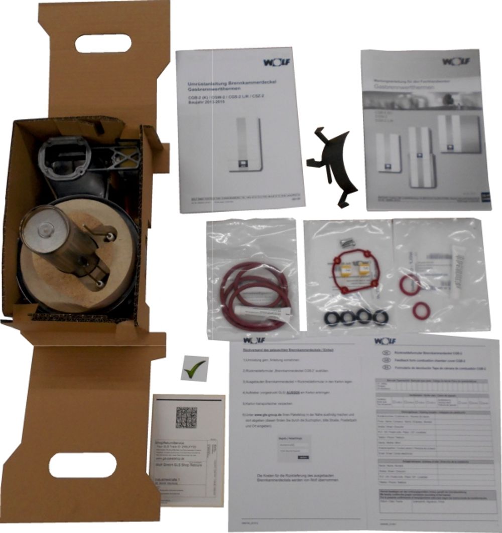 Wolf Umrüstset für Brennkammerdeckel CGB-2 2013-2015 LB2-3, 20/24 kW, 8614983
