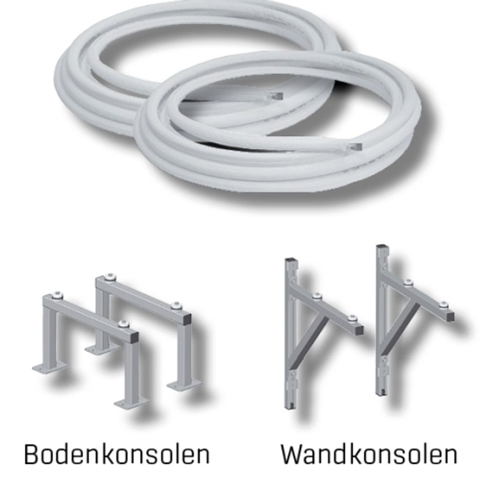 Wolf Paket Kältemittelleitung 10x1+16x1 10m Rolle,Bodenkonsole, für BWL-1S(B), 2071803Z01