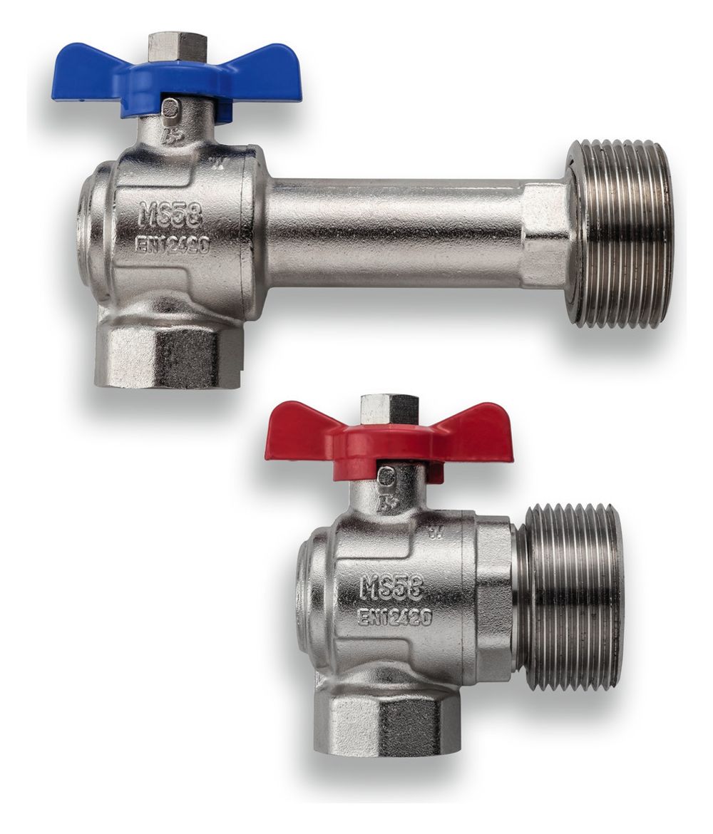 Kermi x-net Eck-Kugelhahn-Set 1'' AG x 1'' IG, SFVZEKH0004