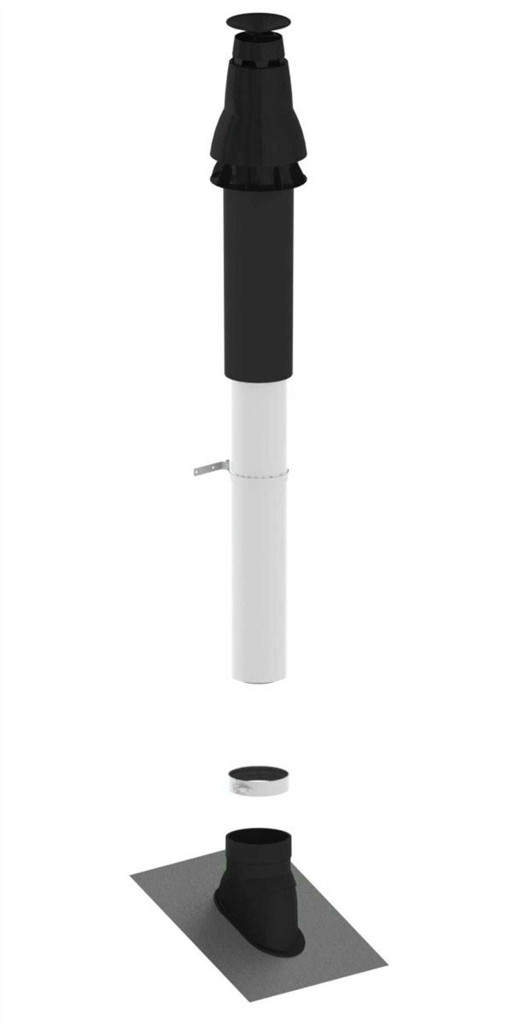 Remeha PPS-Grundbausatz RUD2, DN 100/150, Schrägdach, anthrazit, Q01135