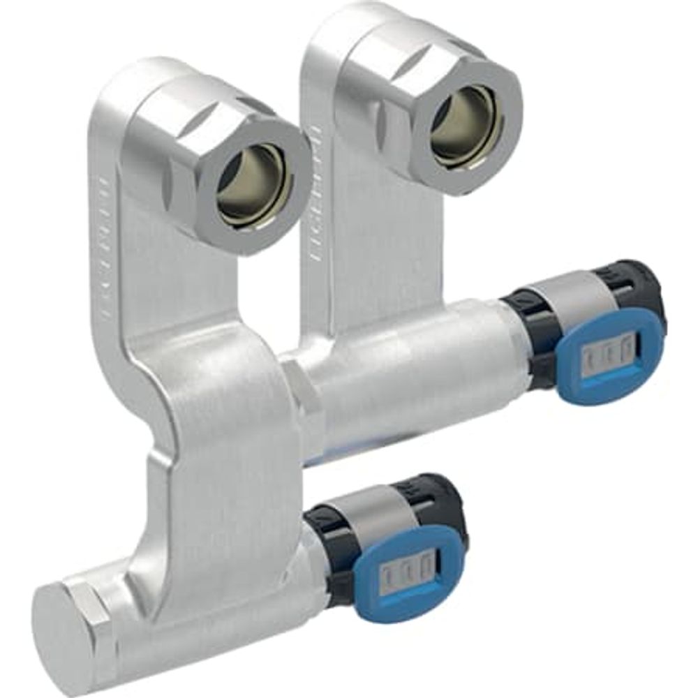 Geberit FlowFit Set Anschluss-Endstücke für Vor- und Rücklauf, mit Anschlussverschraubung für Eurokonus, DN 12, 619.460.22.1
