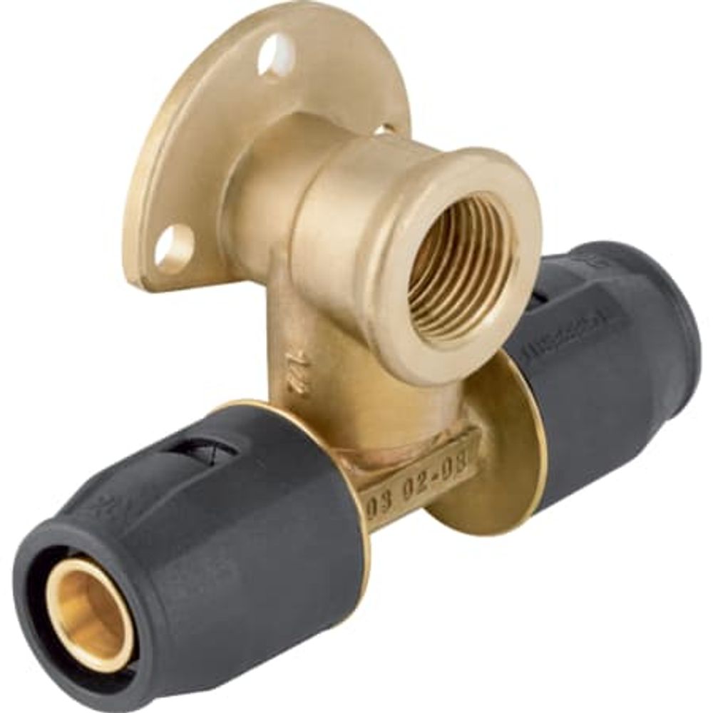 Geberit PushFit T-Anschlusswinkel 90° abgesetzt, 651.293.00.1