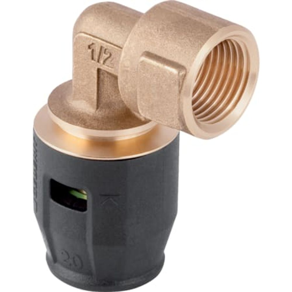 Geberit PushFit Übergangsbogen 90° mit Innengewinde, DN 15 / 20, 651.252.00.1