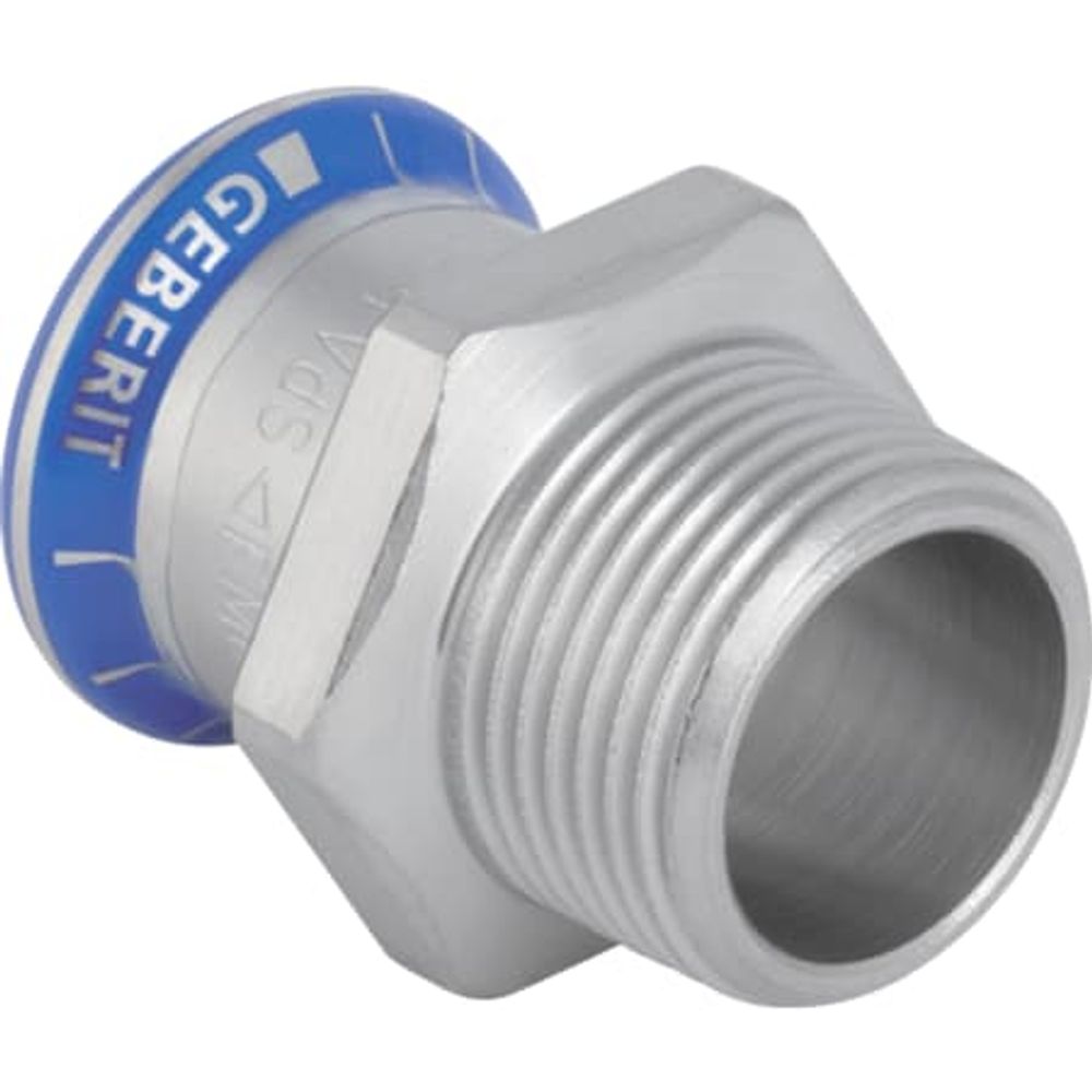 Geberit Mapress Edelstahl Übergang mit Außengewinde, DN 25 / 20, dø 28 mm, 31717