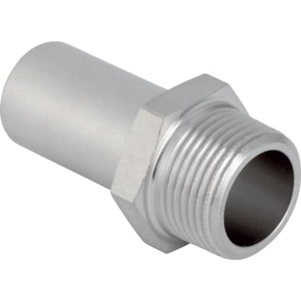 Geberit Mapress Edelstahl Übergang mit Außengewinde und Einschubende, DN 15, 31933