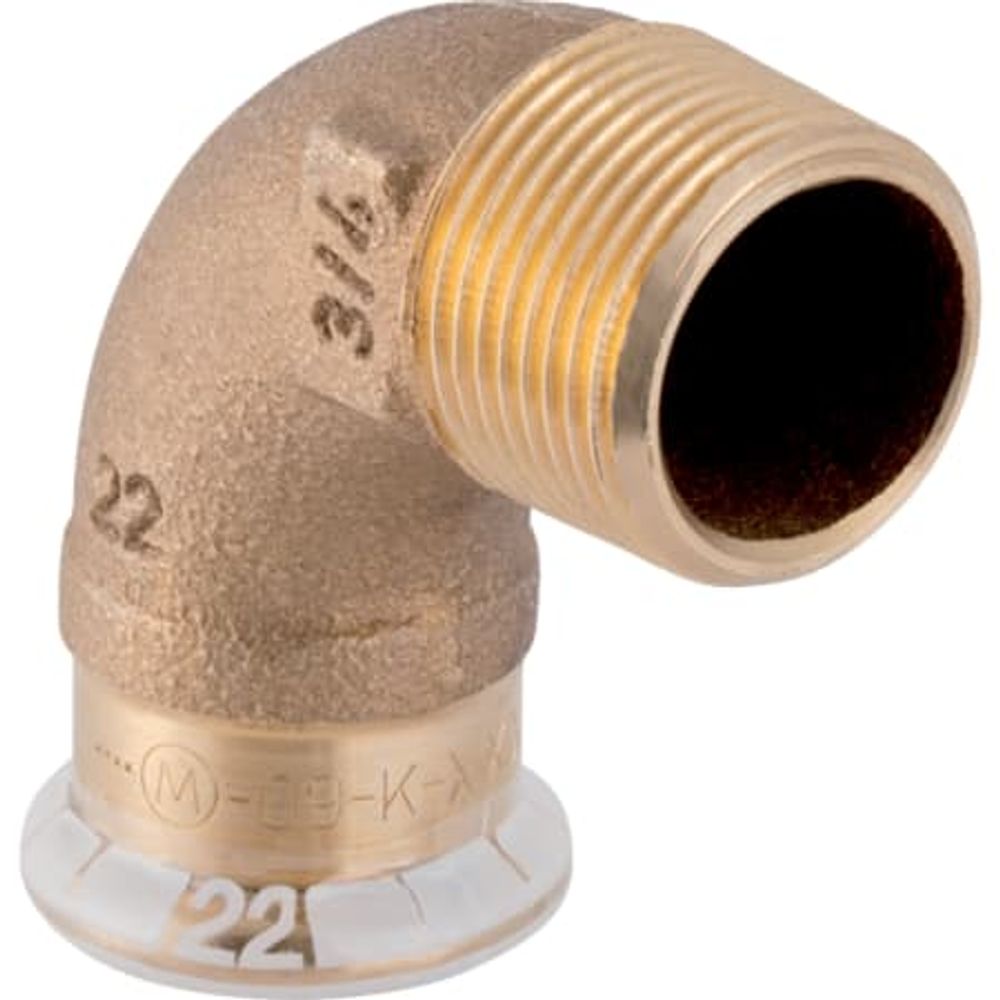 Geberit Mapress Kupfer Übergangswinkel 90° mit Außengewinde, DN 12 / 10, dø 15 mm, 63894