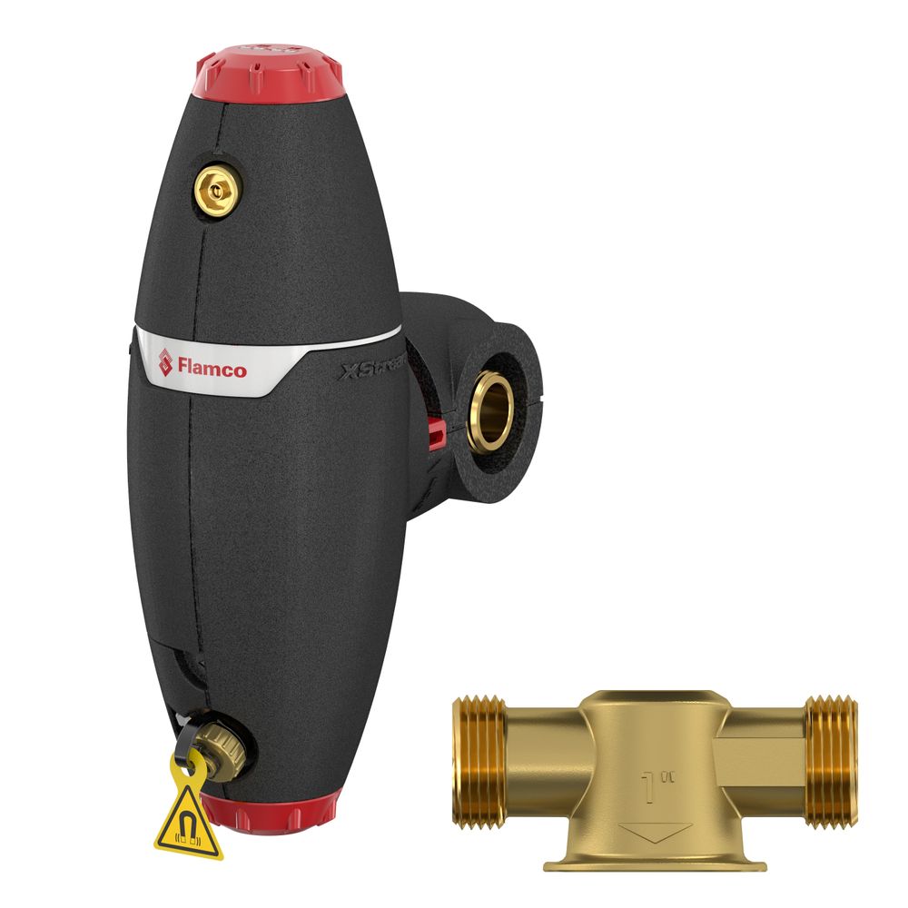 Flamco Luft-/Schlammabscheider XStream Vent-Clean DN20 - G1 M mit Isolierung, 11081