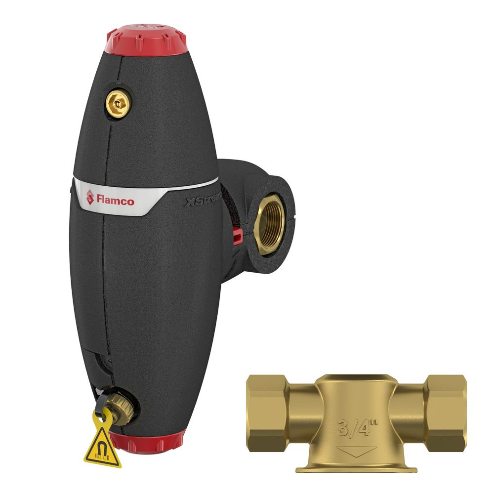 Flamco Luft-/Schlammabscheider XStream Vent-Clean DN25 - G1 F mit Isolierung, 11062