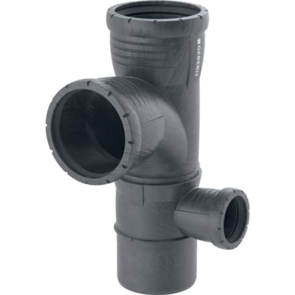 Geberit Silent-Pro Kombibogeneckabzweig 87,5° rechts, DN 100 / 100 / 50, 393.565.14.1