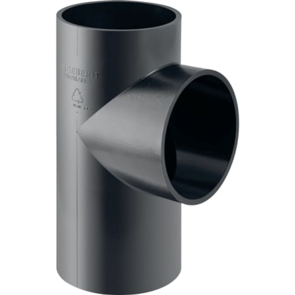 Geberit PE Abzweig 88,5°, DN 200 / 200, dø 200 mm, 370.196.16.1