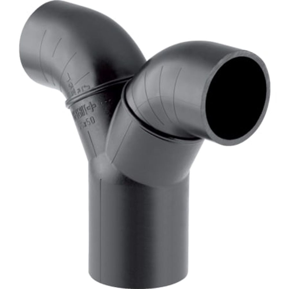 Geberit PE Doppelanschlussbogen 90° für Manschette, DN 56 / 50, 363.472.16.1