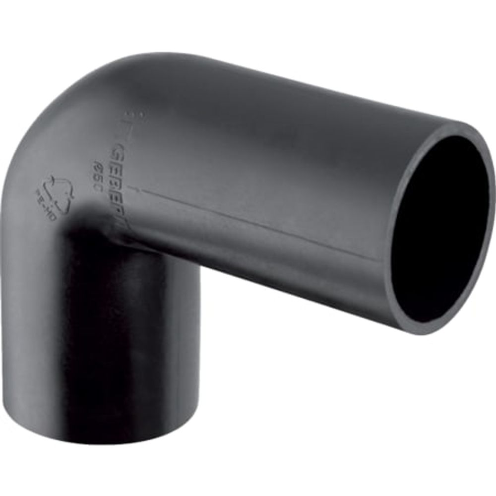 Geberit PE Anschlussbogen 90° für Manschette, DN 50, dø 50 mm, 361.080.16.1