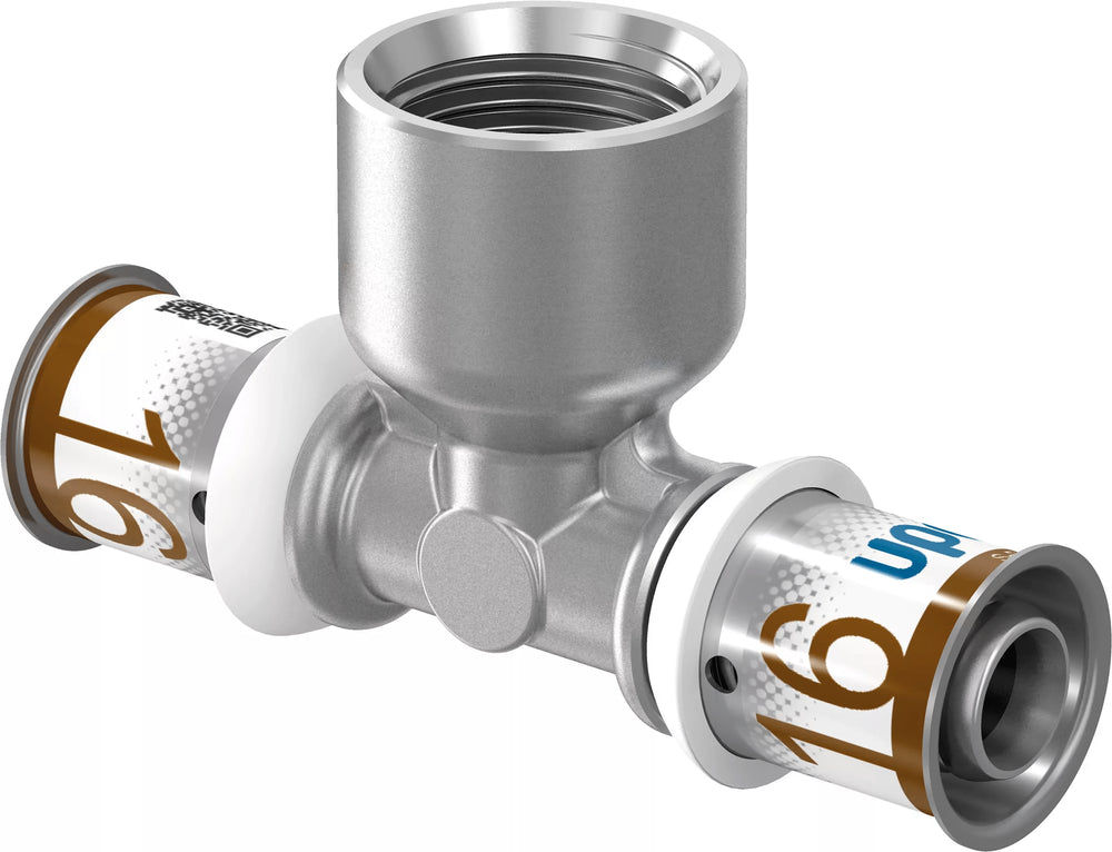 Uponor S-Press PLUS T-Stück mit Innengewinde 16-Rp1/2"FT-16, 1070595