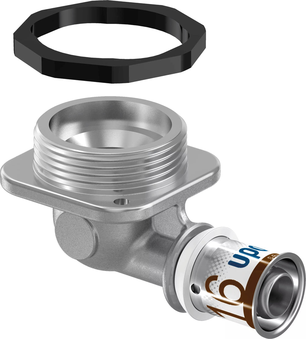 Uponor S-Press PLUS Anschlusswinkel flach 16-Rp1/2"FT, 1070657
