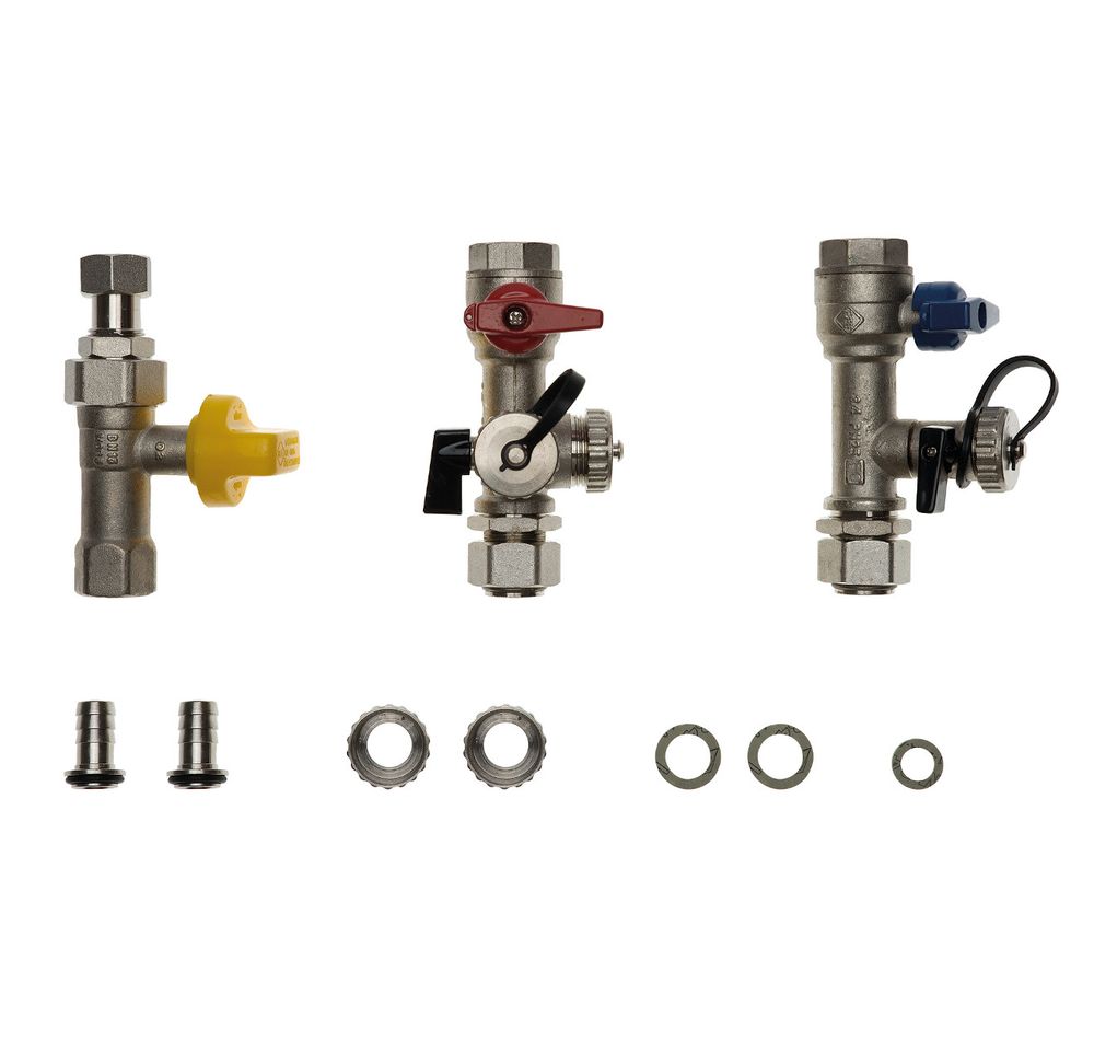 Brötje Absperr-Set Gas/Hzg. - Durchgangsform DN 15/20, 970136