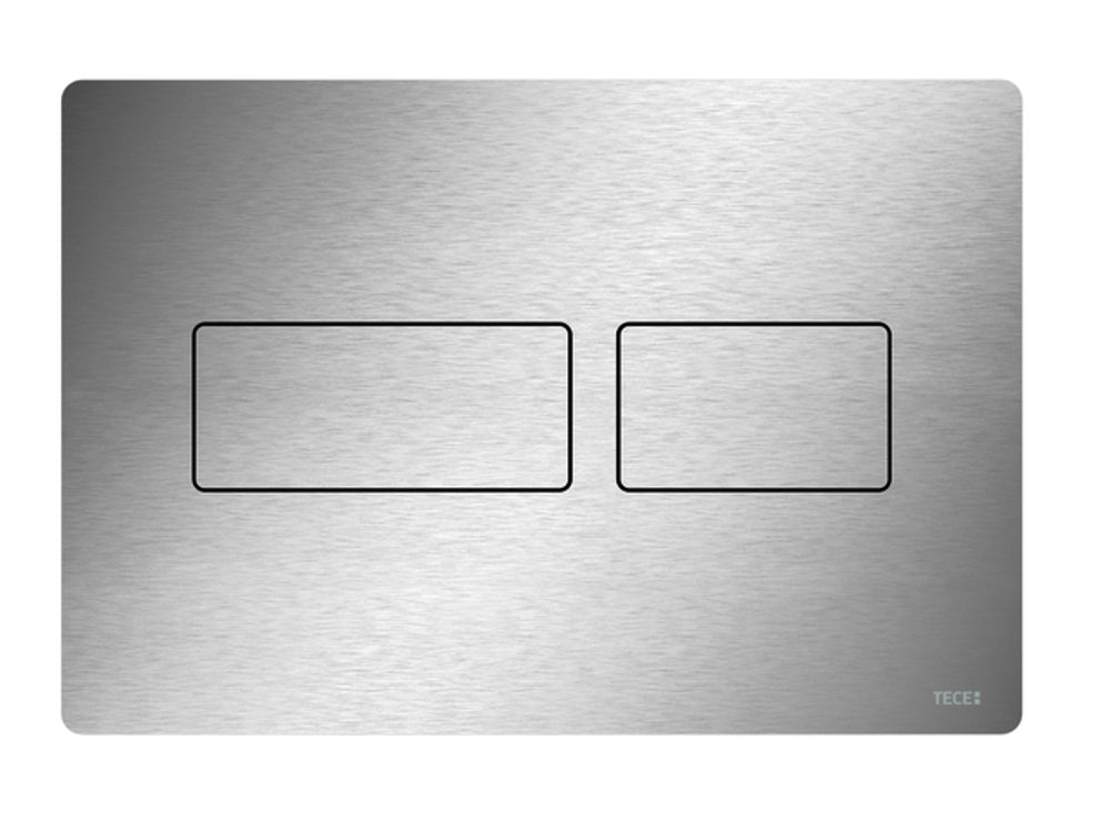 TECE TECEsolid WC-Betätigungsplatte Edelstahl gebürstet (mit Anti-Fingerprint) für Zweimengentechnik, 9240434