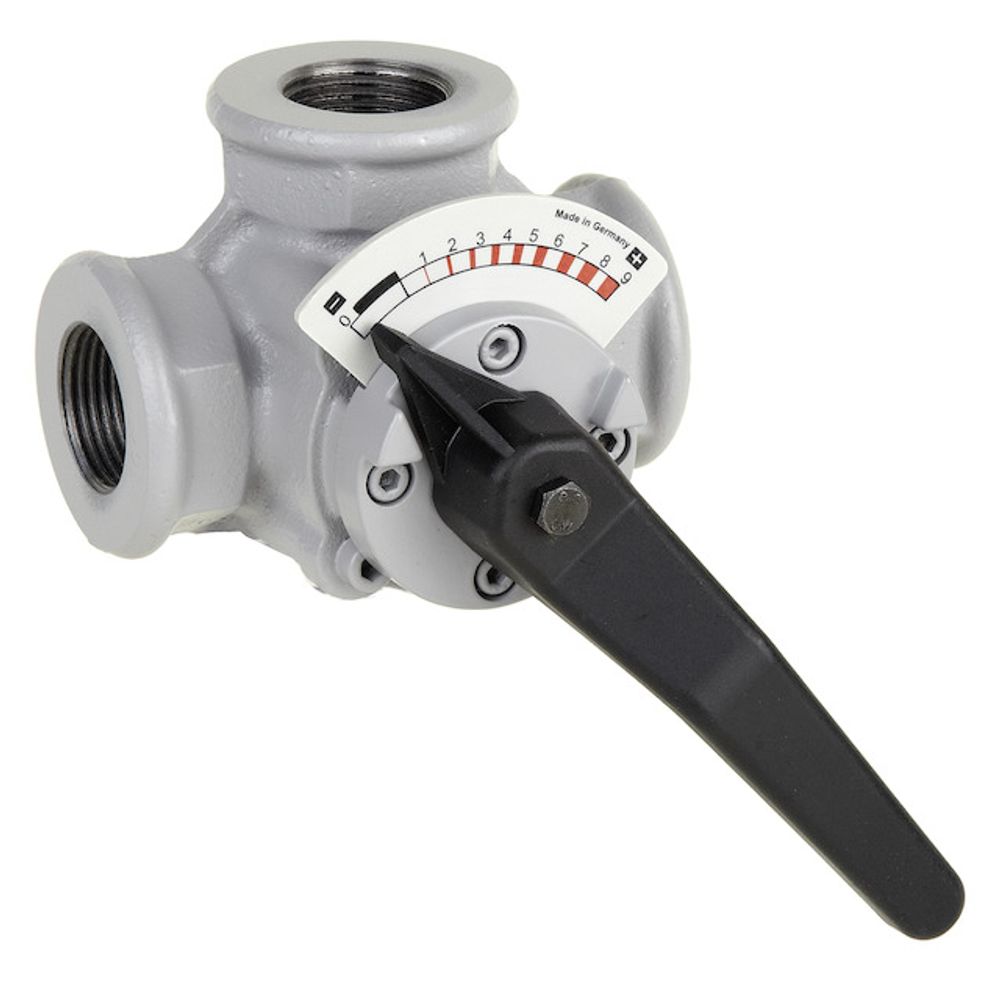 Resideo Dreiwege-Muffenmischer DR GG 20, grau, PN 6, abgewinkelt DN 20, DR20MA