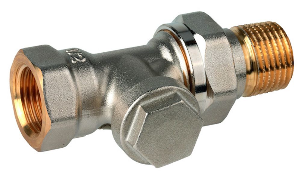 Resideo Rücklaufverschraubung Verafix Messing, vernickelt, Durchgang, 1/2", V2400D0015
