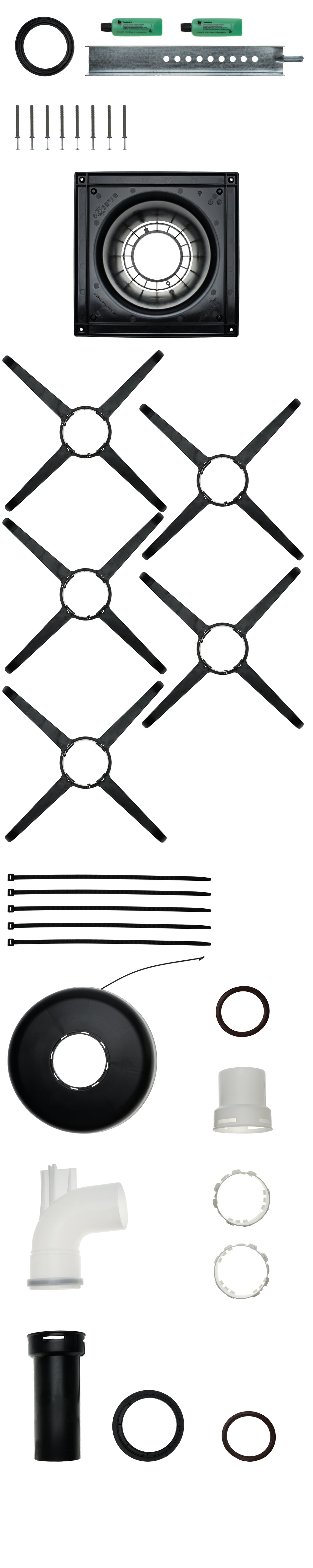 Brötje Grundbausatz Flexibles Abgassyst. Kunststoff Schachtdurchführung DN 80, 830355