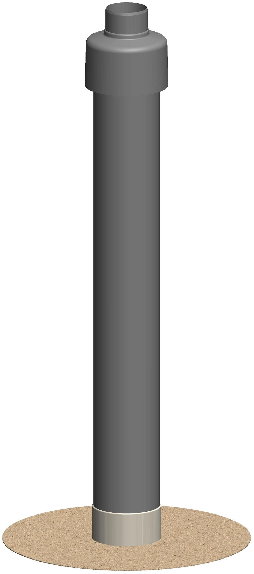 ATEC Flachdach-Abgasdurchgang Oberteil Bitum Bitumen DN80/125, 701566