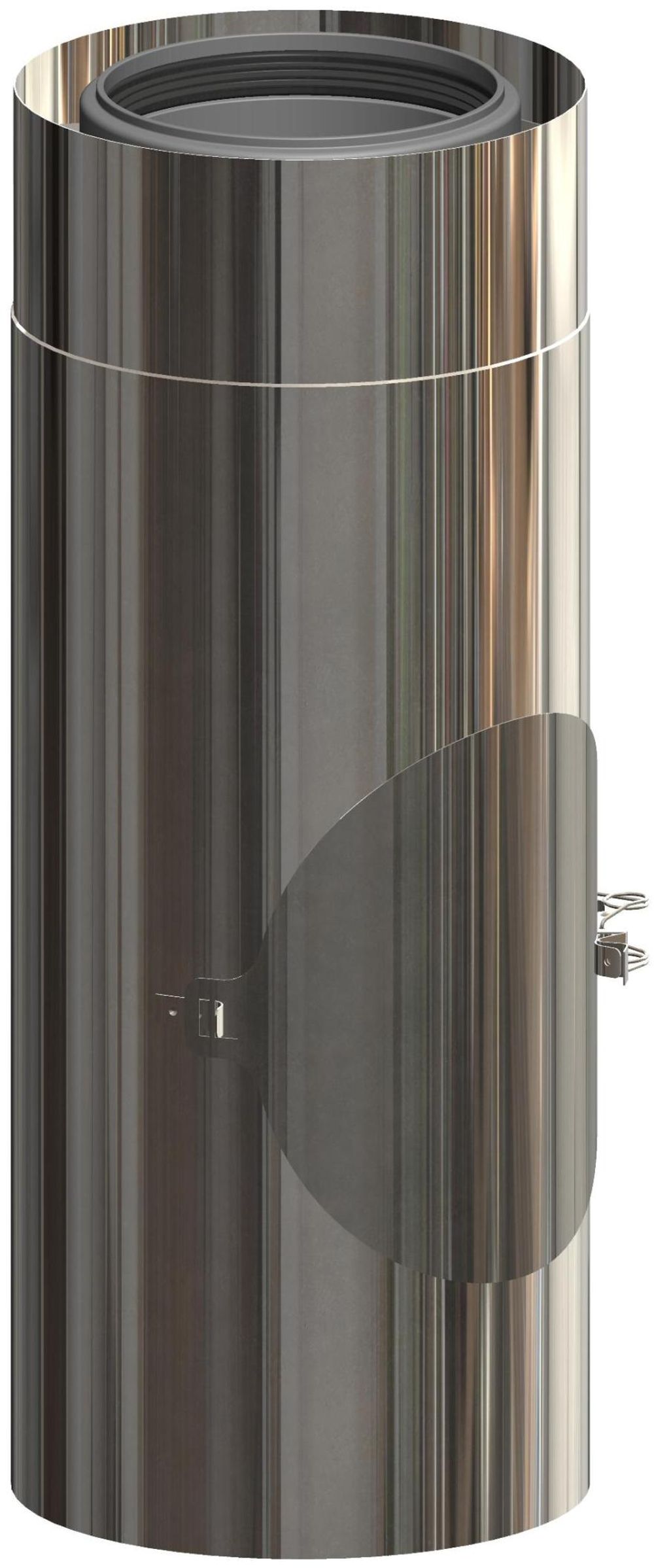 ATEC Kontroll-Rohr DN100/150 L=315mm Edelstahl blank, 702703