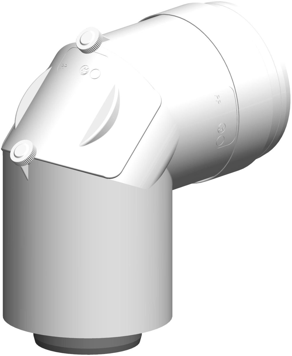ATEC Kontroll-Bogen 87 Grad DN 80/125 konzentrisch, 1501