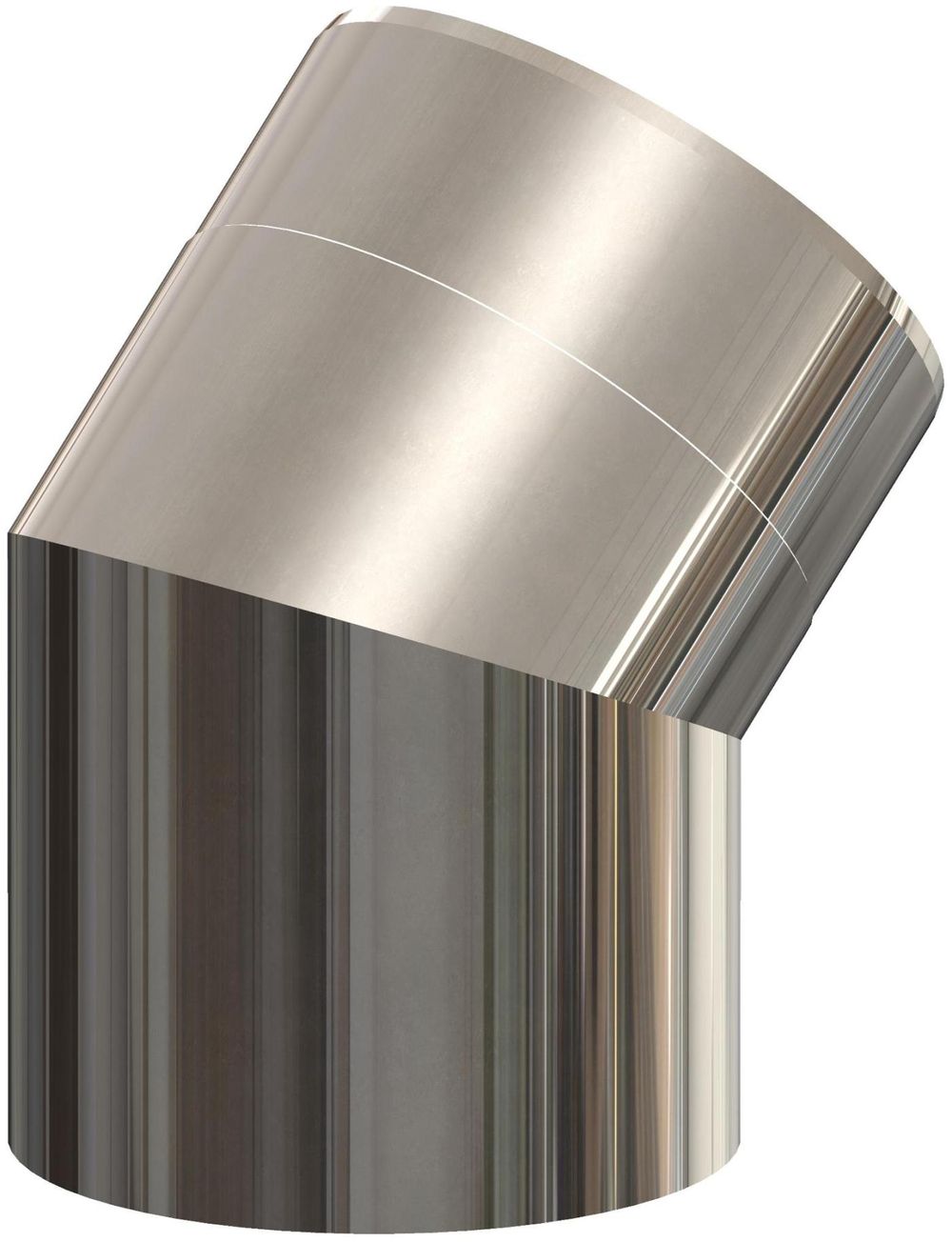 ATEC 45°-Bogen DN110/160 Edelstahl blank, 703715
