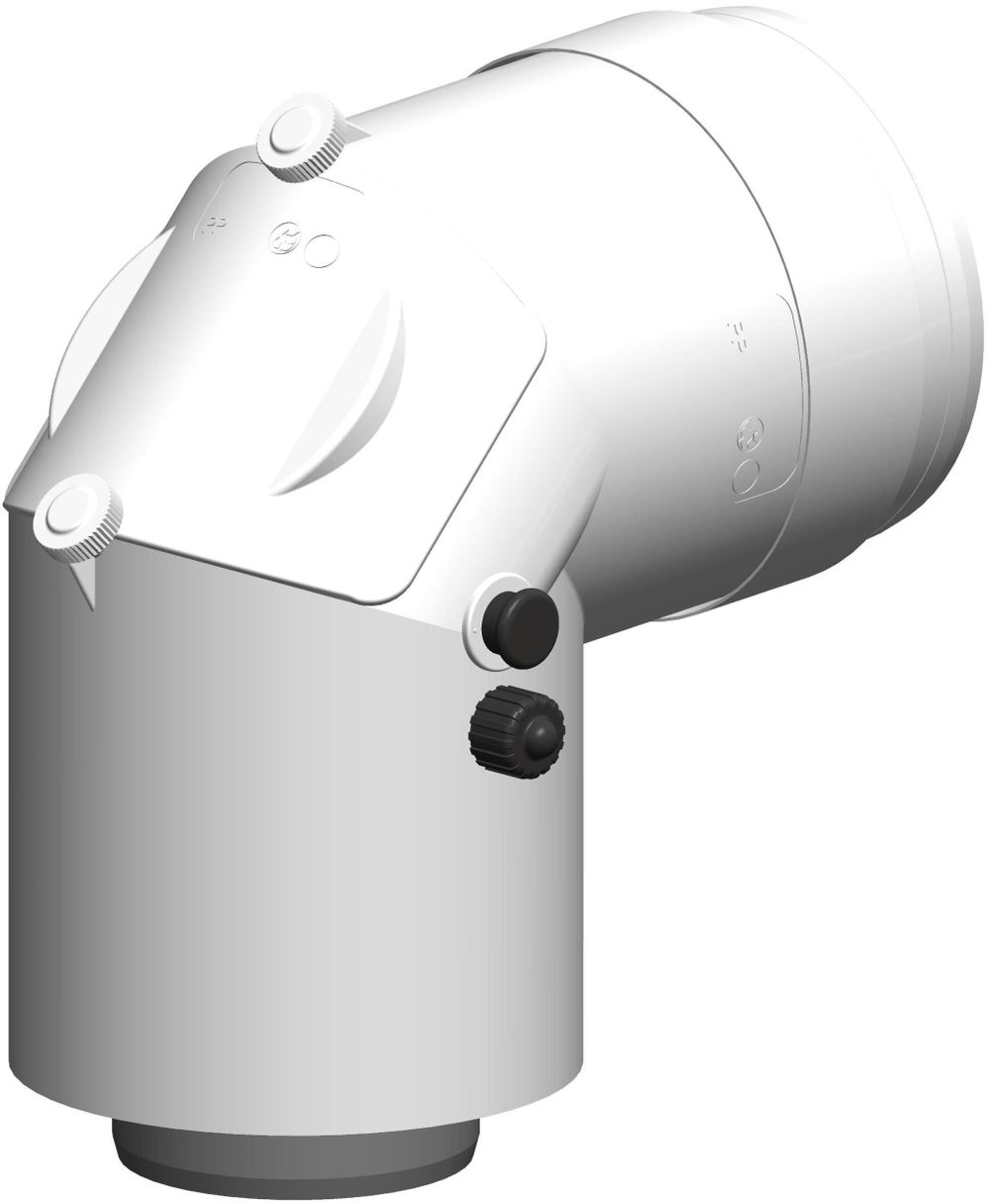 ATEC Kontroll-Bogen 87 Grad m.Messöffn. DN 80/125, 1819
