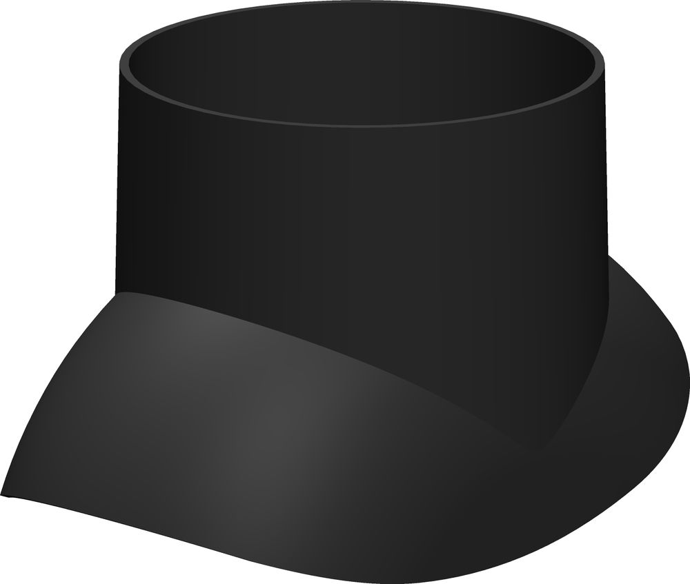 ATEC Adapter f.Klöber-Grundplatten schwarz schwarz DN60/100+DN80/125, 1248