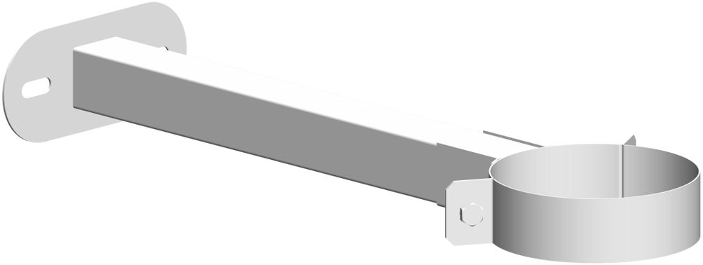ATEC Wandabstandhalter 50-360mm DN80/125 Edelstahl weiss beschichtet kürzbar, 711745