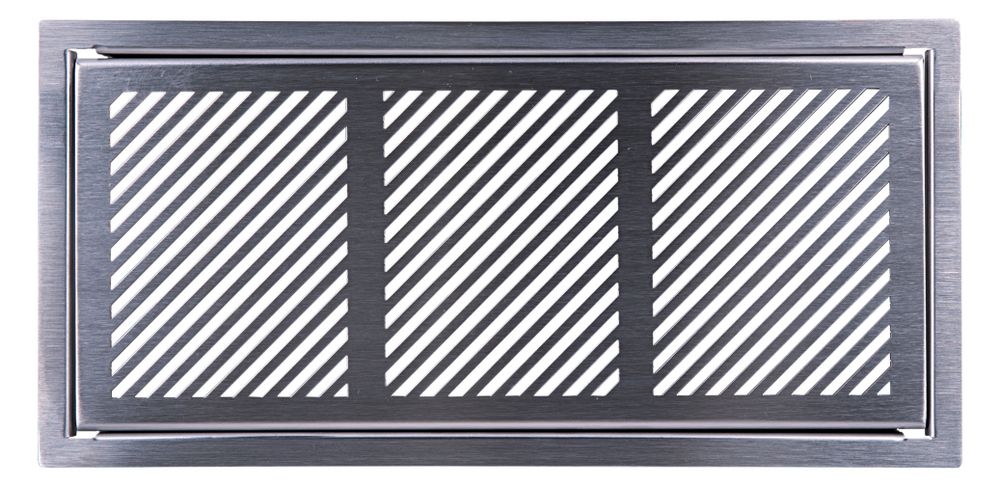 Pluggit Abdeckgitter aus Edelstahl, Design Bar, PL127