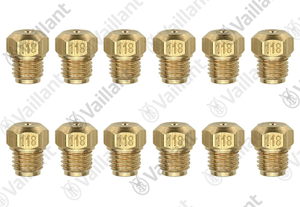 VAILLANT Brennerdüse, 1,18, (x12) MAG 11-0/0 GX u.w. Vaillant-Nr. , 291202