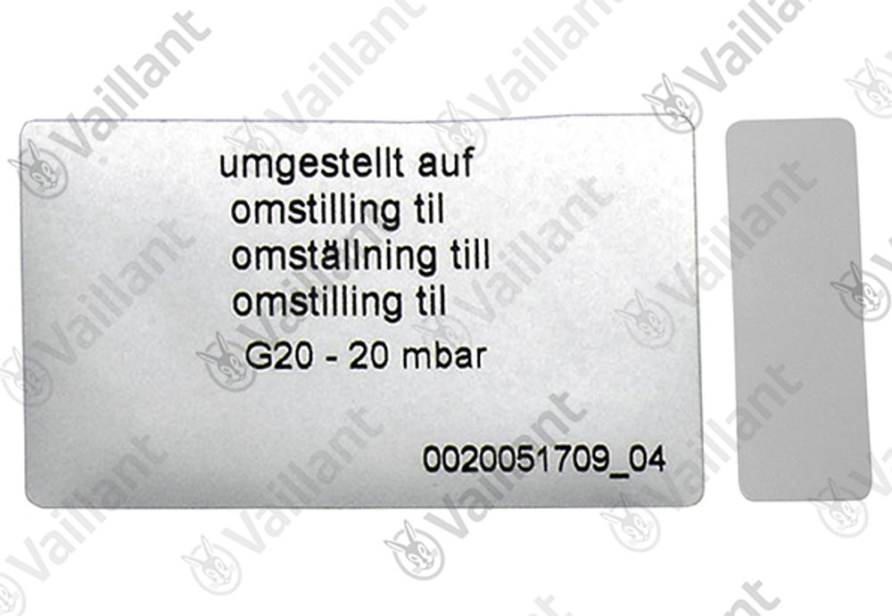 VAILLANT Umstellsatz, P-H (DE/AT) VC 196/3-5 u.w. Vaillant-Nr. , 0020253190